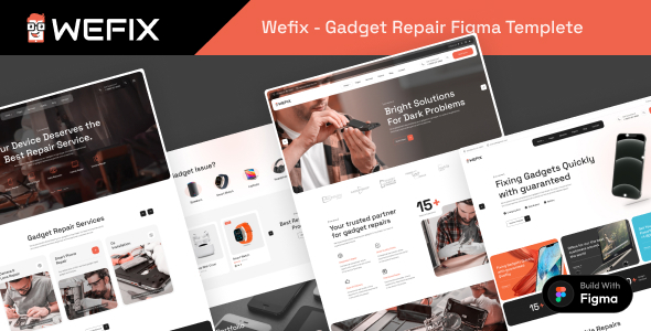 Wefix - Mobile, Tech Products Repair Services Figma Template