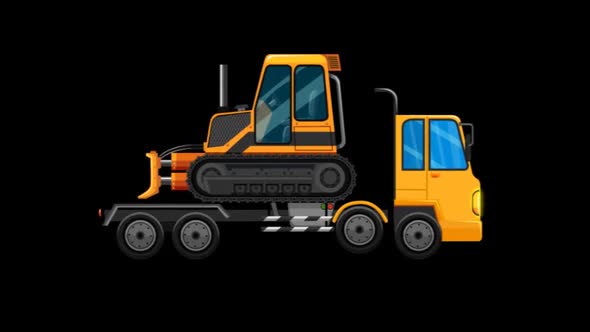 Carrier Truck with Bulldozer
