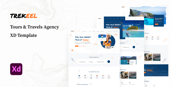 Trekeel-Tours & Travels Agency XD Template