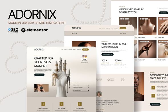 Adornix - Modern Jewelry Store Elementor Template Kit