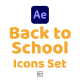 Back To School Icon Set For After Effects - VideoHive Item for Sale