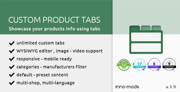 Custom Product Tabs for Prestashop