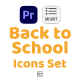Back To School Icon Set For Premiere Pro - VideoHive Item for Sale