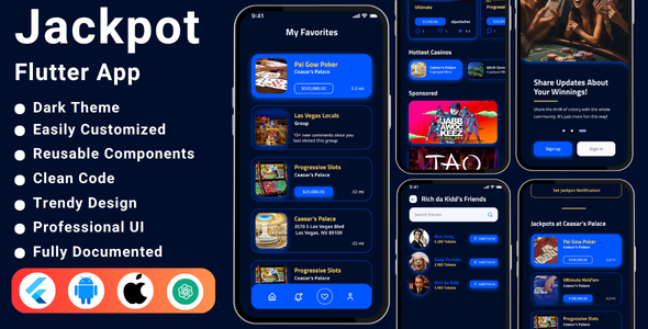 Jackpot App Flutter Template | Jackpot Lottery App | Jackpot Game App