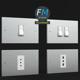 4 Wall Switch and Outlet Plates Set - 3DOcean Item for Sale