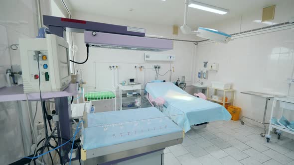 Hospital Room with Modern Mrdical Equipment