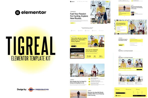 Tigreal - Cycling Club Elementor Template Kit