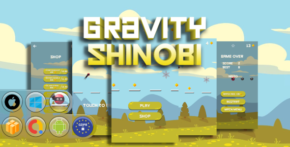 Gravity Shinobi Game Template