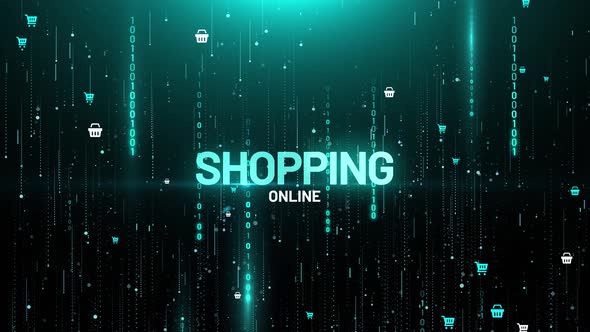Online Shopping Matrix Digital Animation