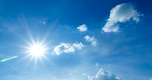 cloud sky moving and sun light.