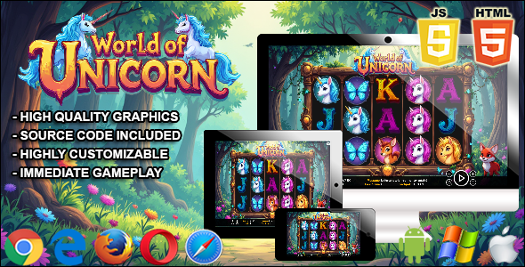 World of Unicorn - HTML5 Slot Machine