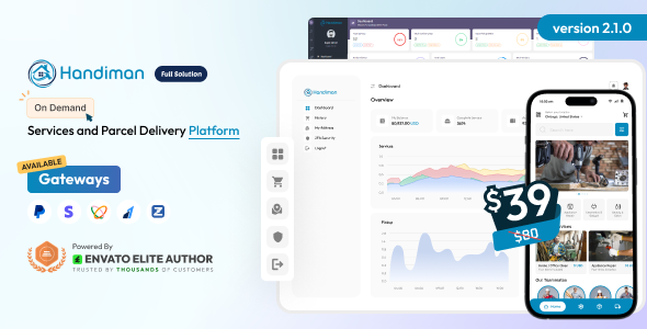 Handiman - On Demand Services and Parcel Delivery Platform