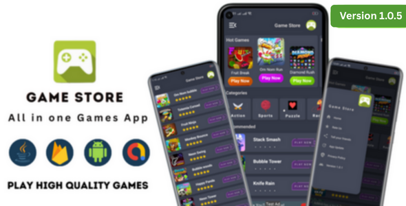 Game Store - Android All in One Games App with Admob Ads, Unlimited Games & Much More