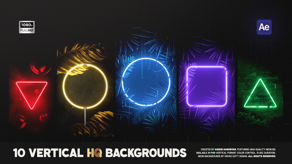 Vertical Neon Backgrounds