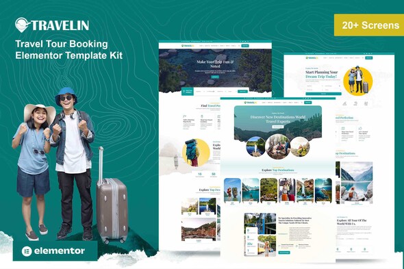 Travelin - Travel Tour Booking Elementor Pro Template Kit