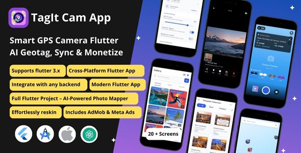 TagIt Cam – GPS Camera with Map Overlay & Location Metadata Export
