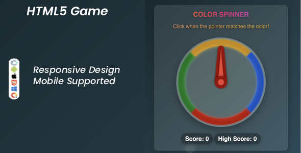 Color Spinner Challenge – Reflex and Timing HTML5 Game