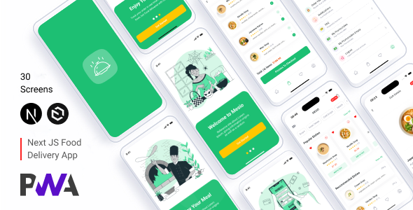 Mesio – Food Delivery UI Kit (Next.js + Payload + PWA)