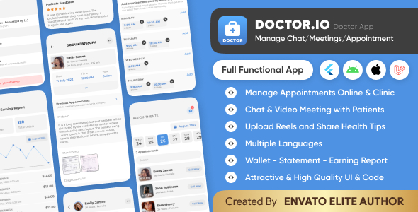 Doctor.io : Doctor App for Doctors Appointments Managements, Online Diagnostics