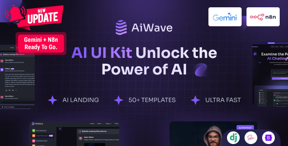 Aiwave – Django 5 - AI SaaS Website + Dashboard UI Kit