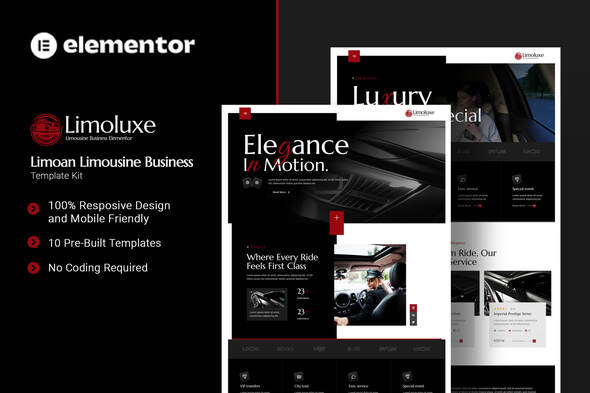 Limoluxe - Limoan Limousine Business Elementor Template Kit