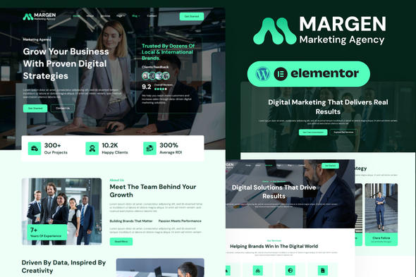 Margen - Marketing Agency Elementor Template Kit