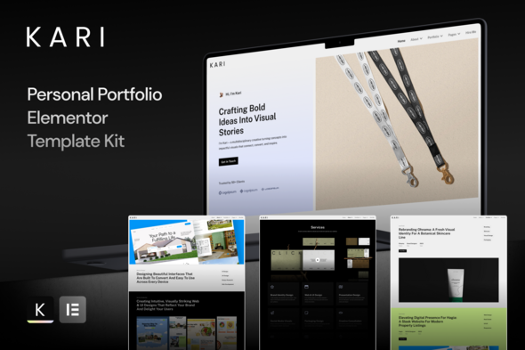 Kari - Personal Portfolio Elementor Template Kit