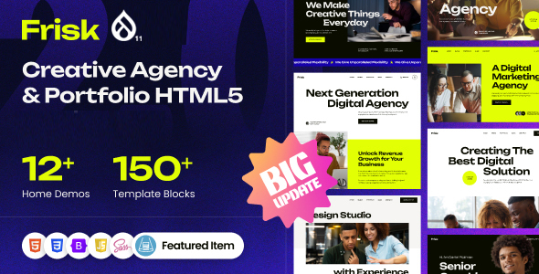 Frisk - Creative Agency & Portfolio Drupal 11 Theme