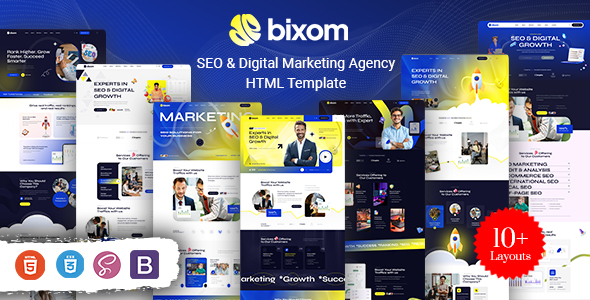 Bixom - Digital Marketing Agency HTML Template