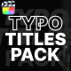 Typography Titles Pack / FCPX - VideoHive Item for Sale