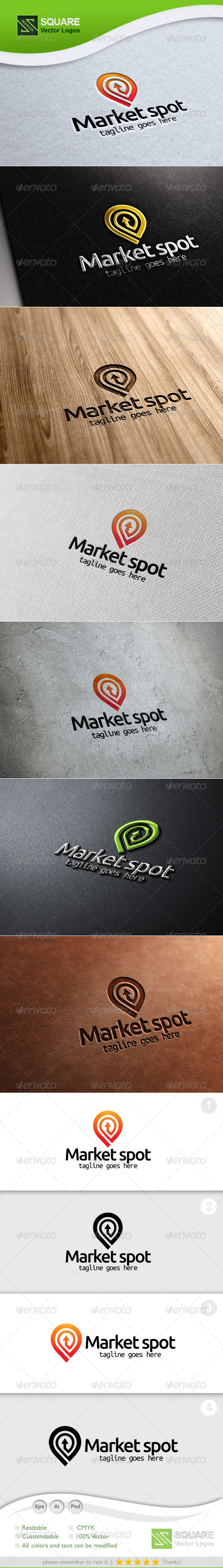 Market, Locator Vector Logo Template
