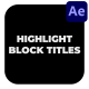 Highlight Block Titles - VideoHive Item for Sale