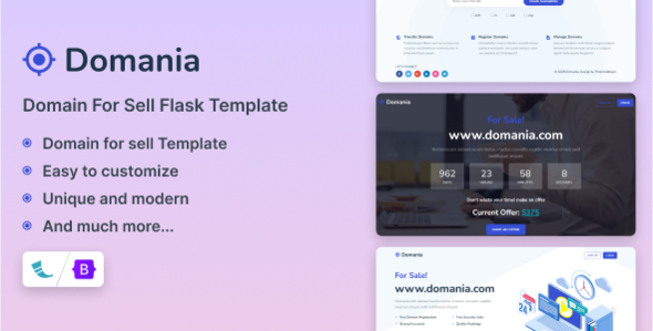 Domania - Domain For Sell Flask Template