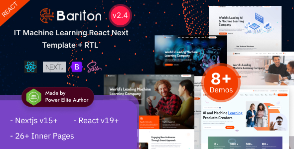 Bariton - Next.js AI & Machine Learning Startup Template for IT Services