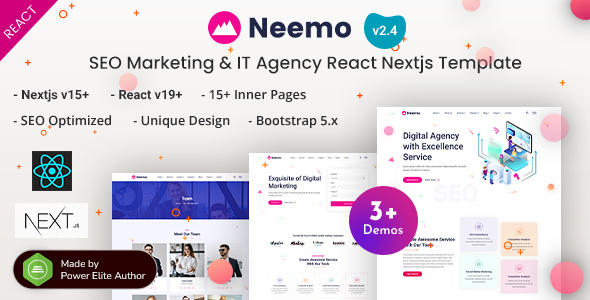 Neemo - Next.js SEO Marketing & IT Agency Template