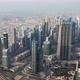 Panoramic view of Dubai skyline from Burj Khalifa tower skyscraper. Time lapse - VideoHive Item for Sale