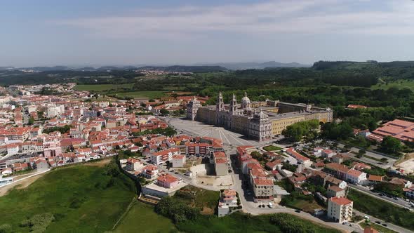 Mafra and Facade of the Royal Palace in Marfa, Portugal