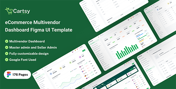 Cartsy - eCommerce Multivendor Dashboard Figma UI Template