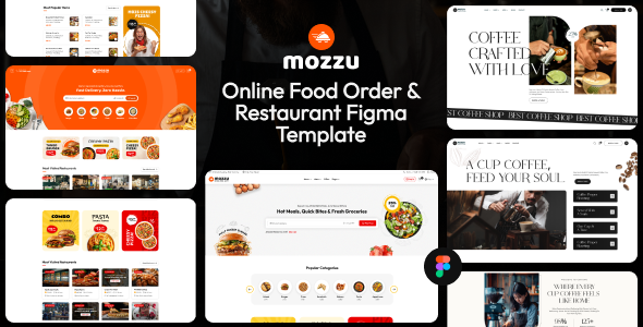 Mozzu – Online Food Ordering & Restaurant Figma Template