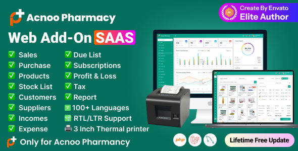 Acnoo Pharmacy - Web Add-on for pharmacy shop I Pharmacy store