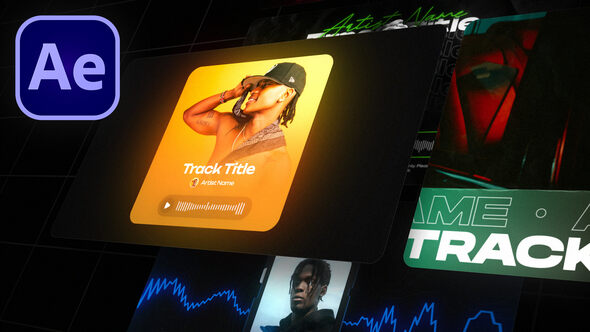 YouTube audio visualizer template pack for After Effects - Hype