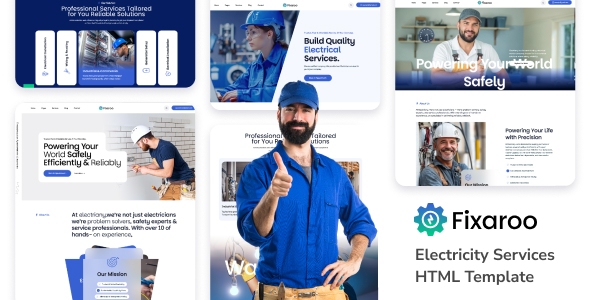 Fixaroo - Electricity Services HTML Template