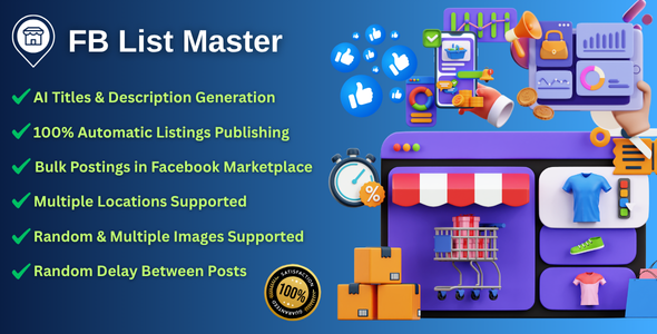 FBListMaster - AI Powered  Bulk Facebook Poster for Marketplace