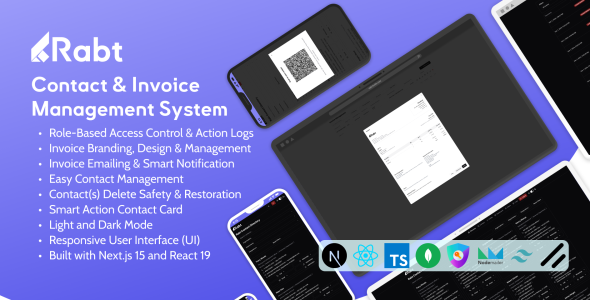 Rabt | Contact & Invoice Management System | Role Based Access | Next.js 15.4.6 MongoDB NextAuth