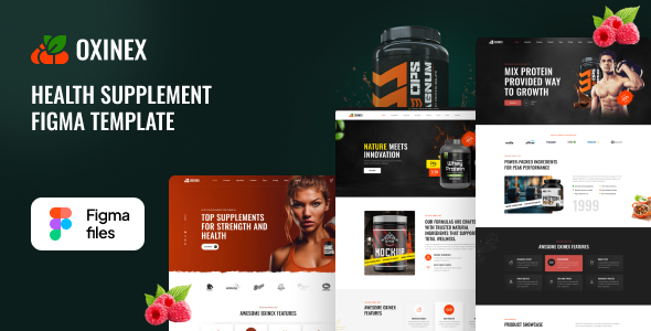 Oxinex - Health Supplement Figma Template