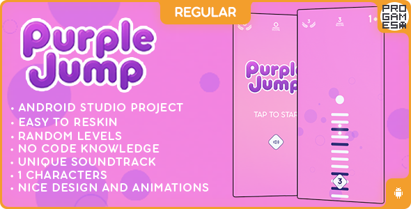 Purple Jump (REGULAR) - ANDROID - BUILDBOX CLASSIC game