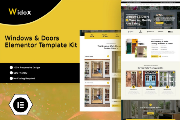 Widox - Windows & Doors Company Elementor Template Kit