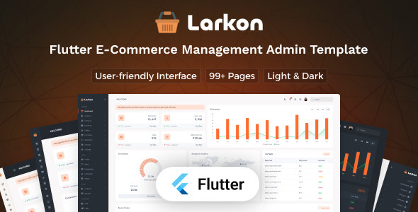 Larkon - Flutter Ecommerce Management Admin & Dashboard Template