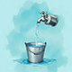 Tap Water Pouring into Bucket