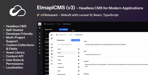 ElmapiCMS - Headless CMS for building Content API